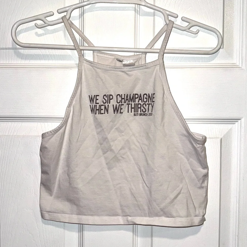 White Crop Top - Picture 1 of 2